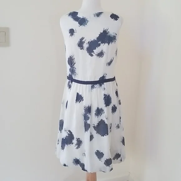 LOFT size 12 combo Sleeveless cowl balloon dress - Picture 3 of 9